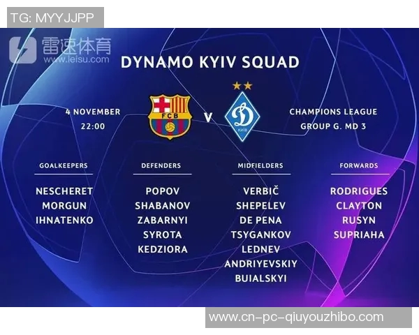 巴萨对阵基辅迪纳摩精彩直播全程回顾与赛后分析